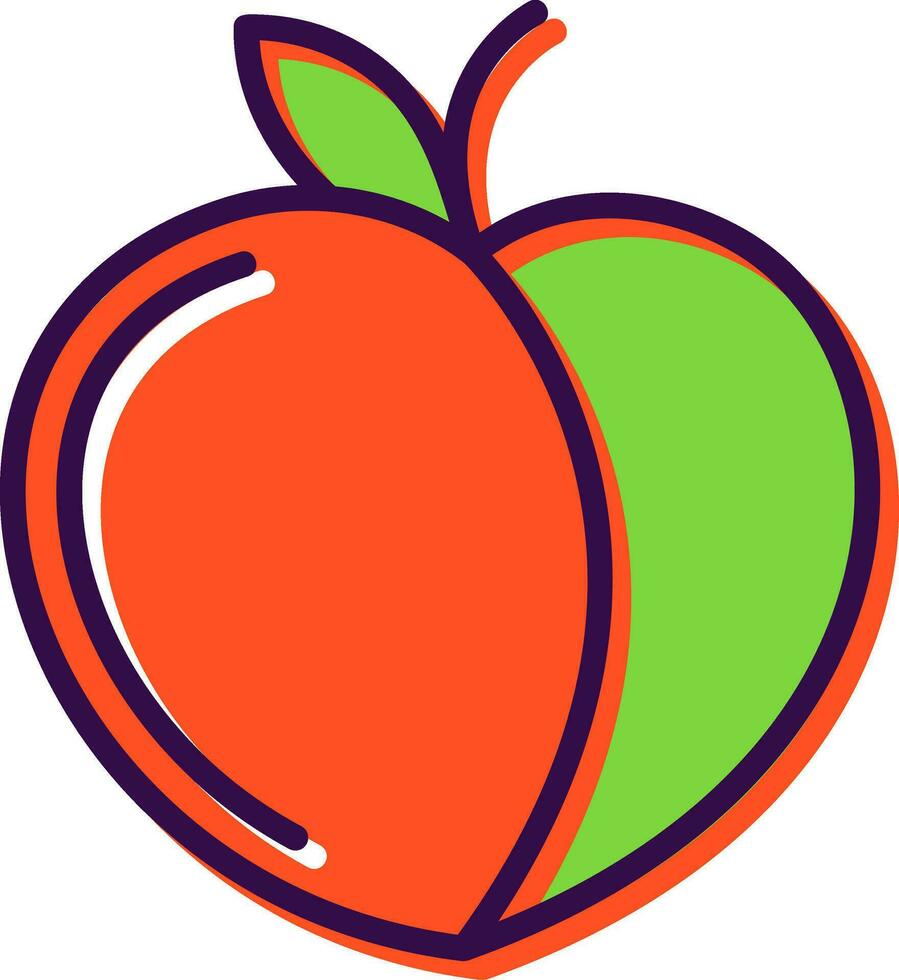 Peach Vector Icon Design
