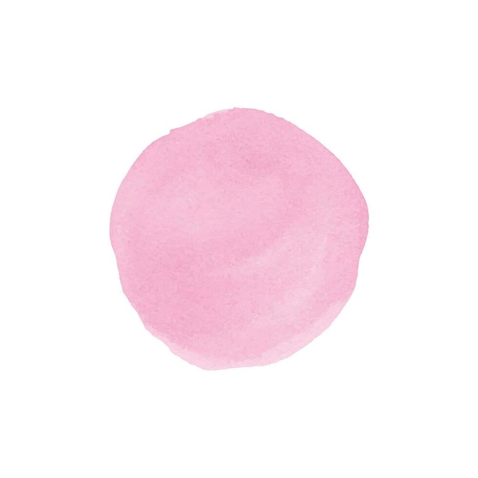 Vector pink circle design element watercolor