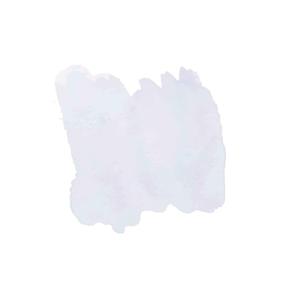Vector abstract pastel blue watercolor spot on white