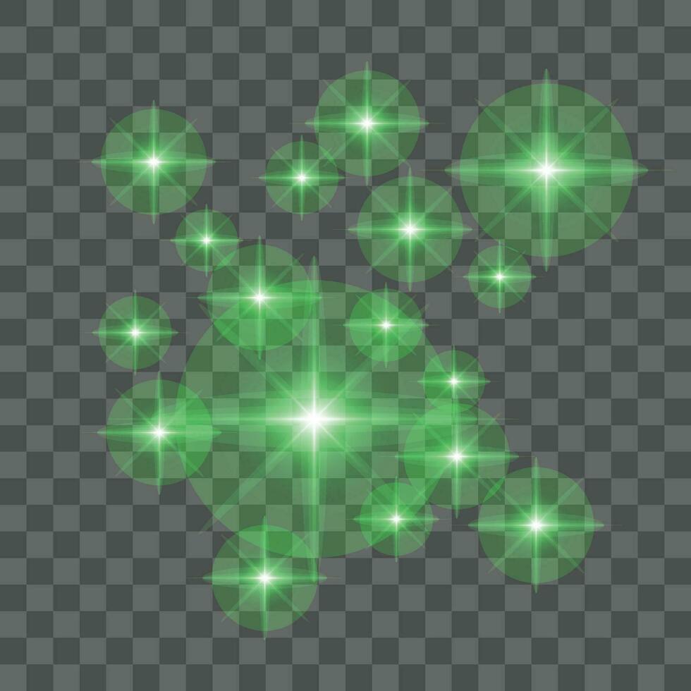 Vector realistic burst of light collection