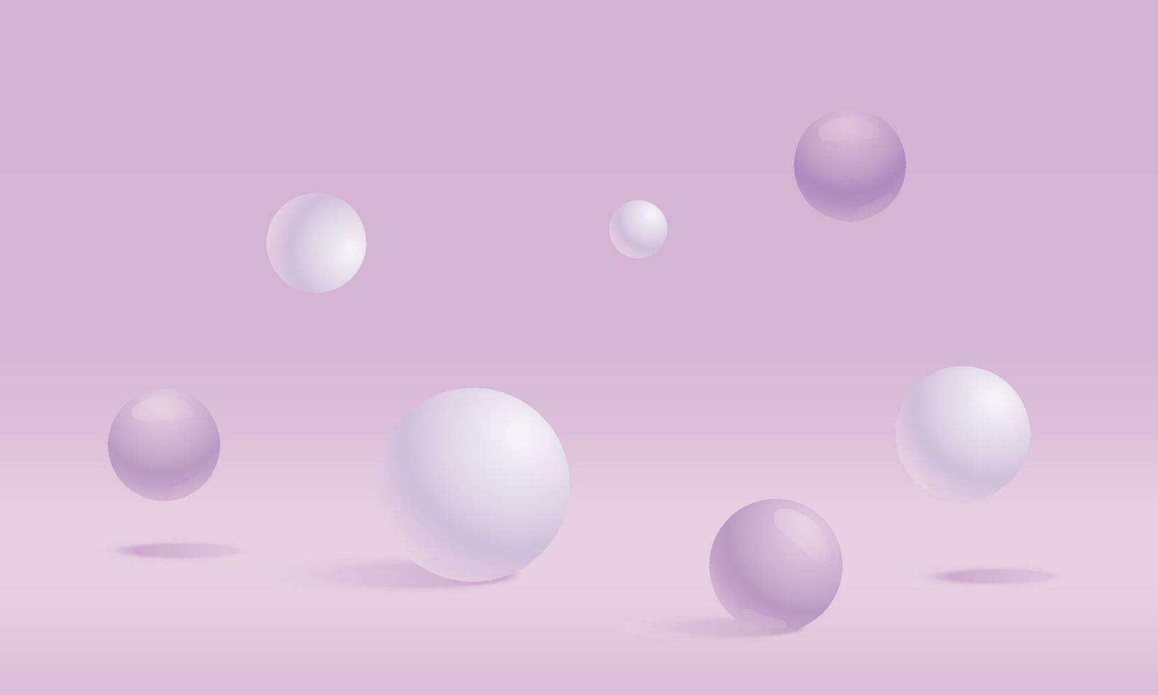 Vector realistic shiny spheres background