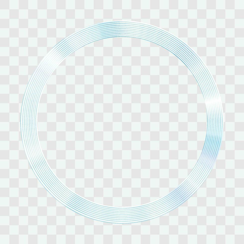 Vector blue round frame with light effects