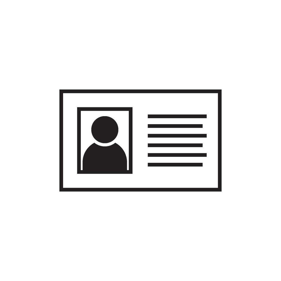identity card icon vector
