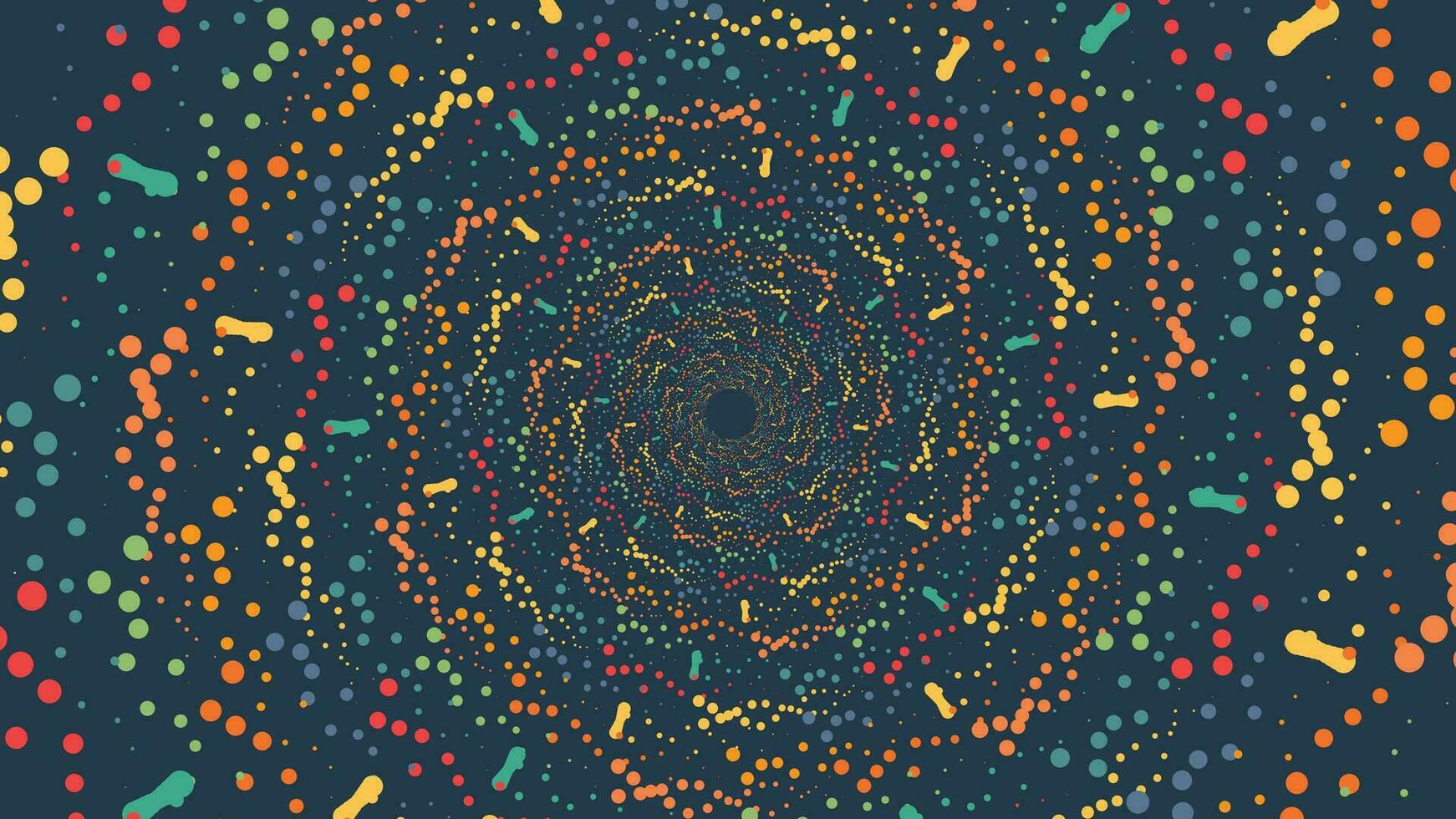 Abstract spiral creative vortex minimalist background in rainbow color. vector