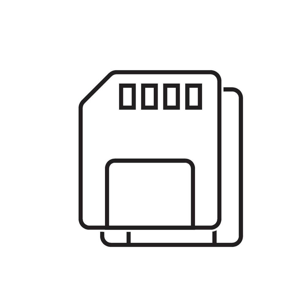 sd card icon vector
