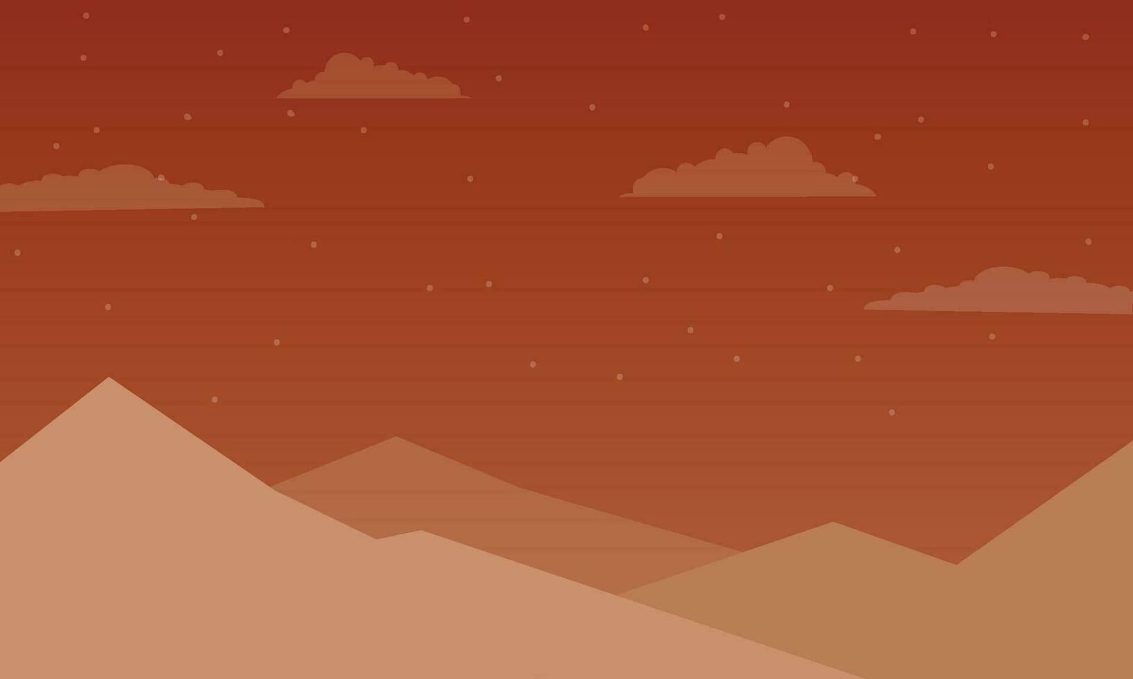 Vector colorful mars background with flat design