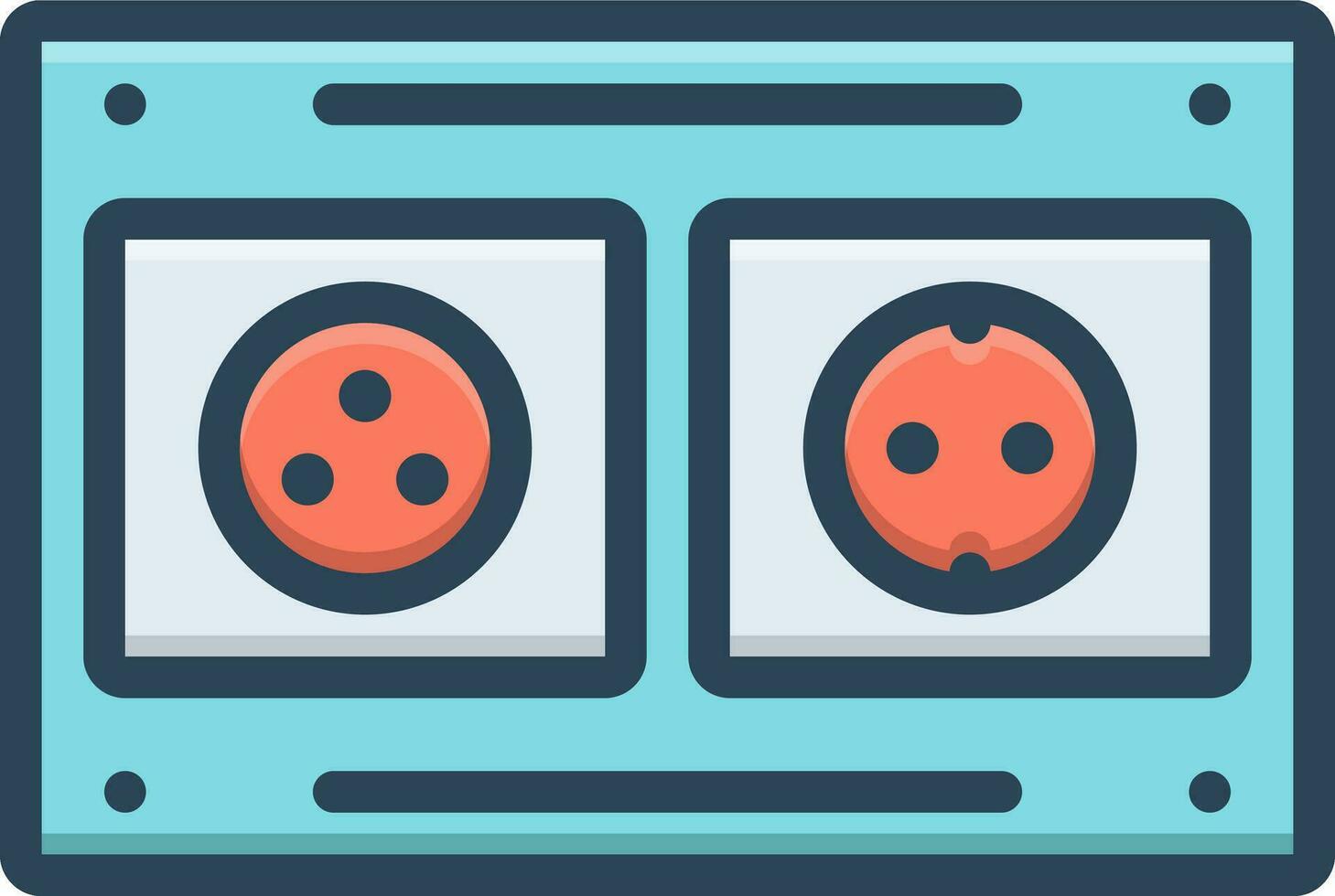 color icon for socket vector