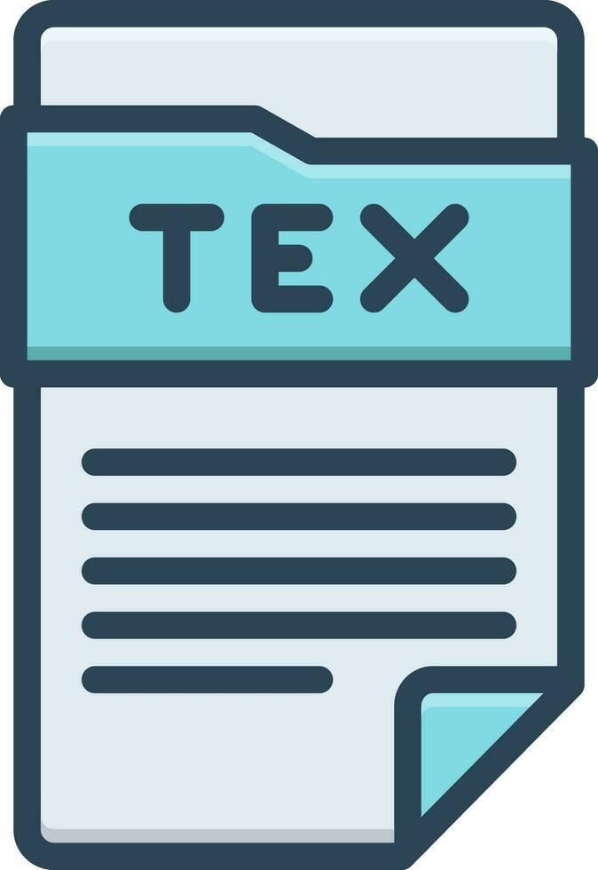 color icon for tex vector