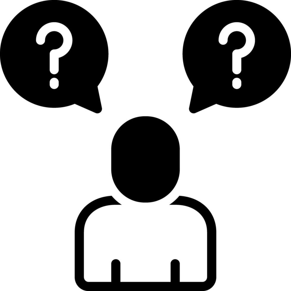solid icon for inquire vector