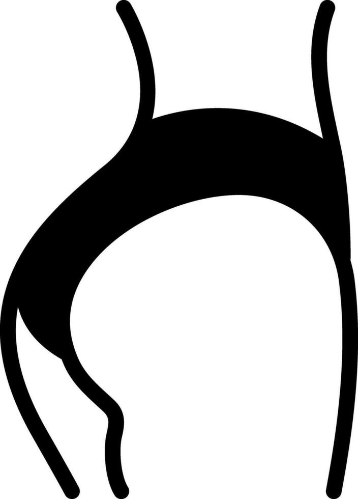 solid icon for booty vector