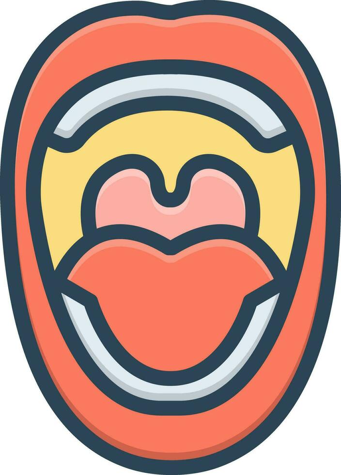 color icono para oral vector