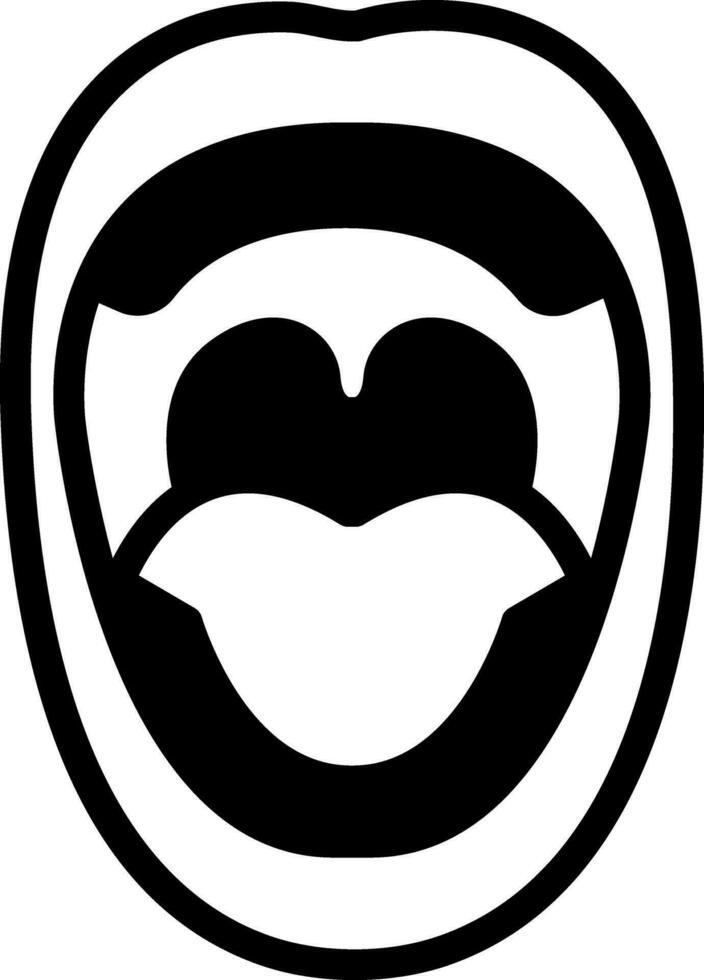 solid icon for oral vector
