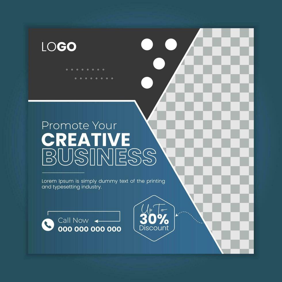 Corporate social media post design template vector