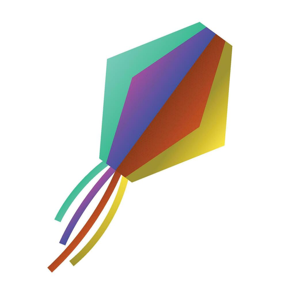 Vector string kite icon flat illustration of string kite vector icon for web design