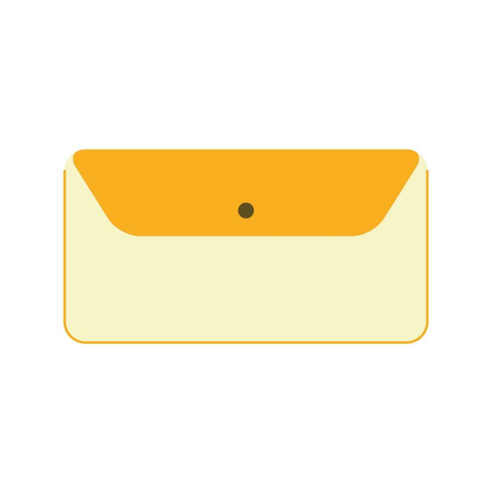 Vector yellow envelope icon stock vector illustration of a mail envelope in a flat styleisolated on a white background
