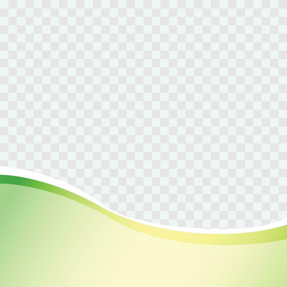 Vector green wavy background template