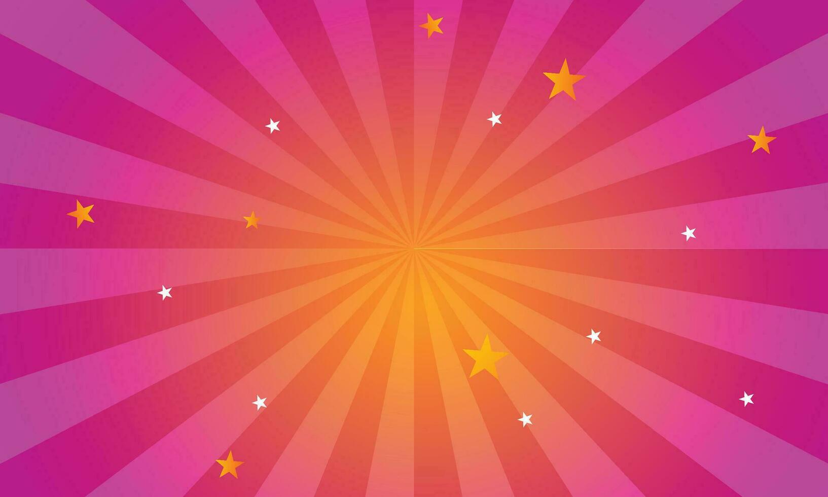 Vector gradient background with star and rays