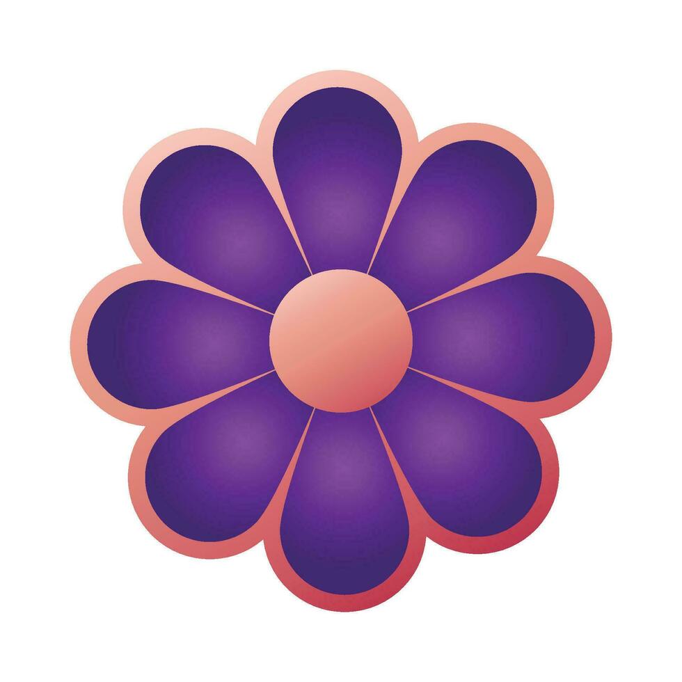 Vector spring flower in paper style on white