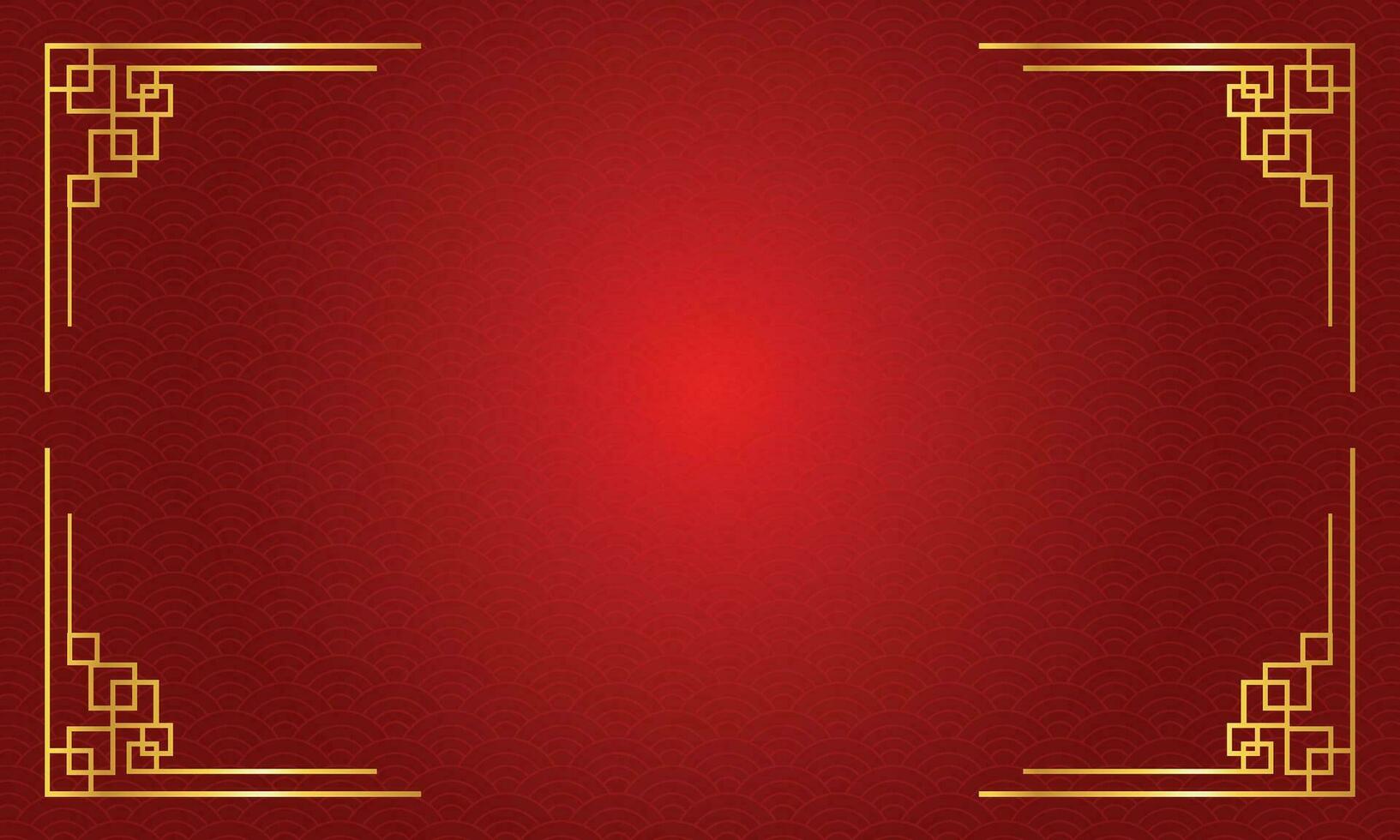 Vector chinese frame background. red and gold color