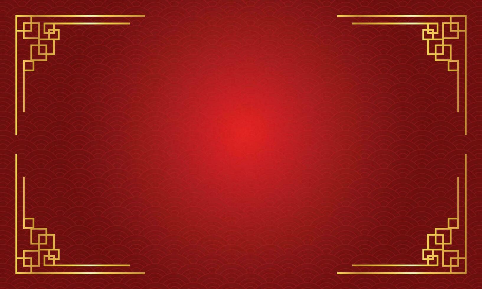 Vector chinese frame background. red and gold color