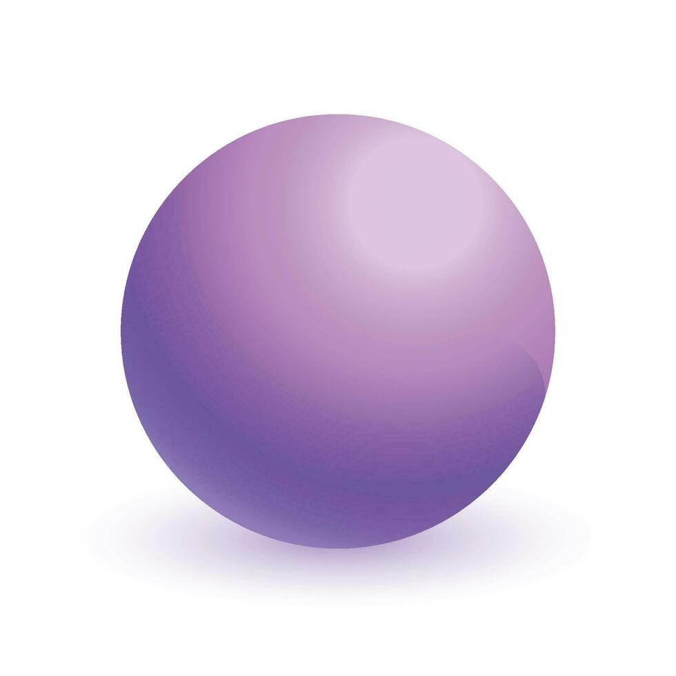 Vector purple empty round smooth sphere with shadow