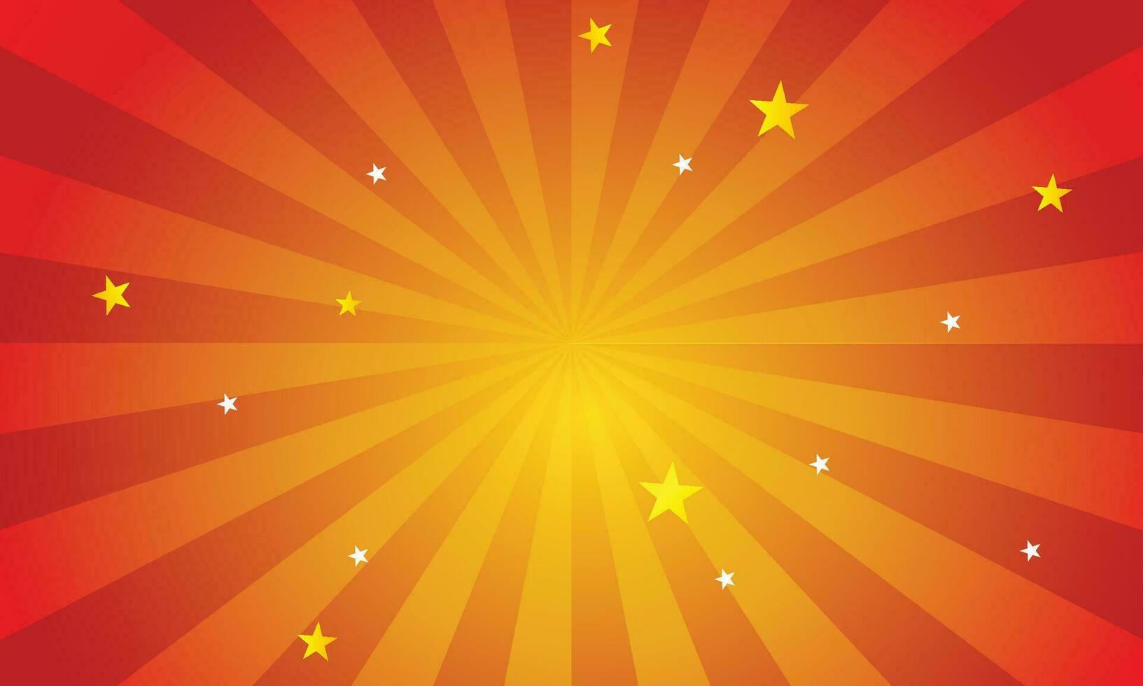 Vector gradient background with star and rays