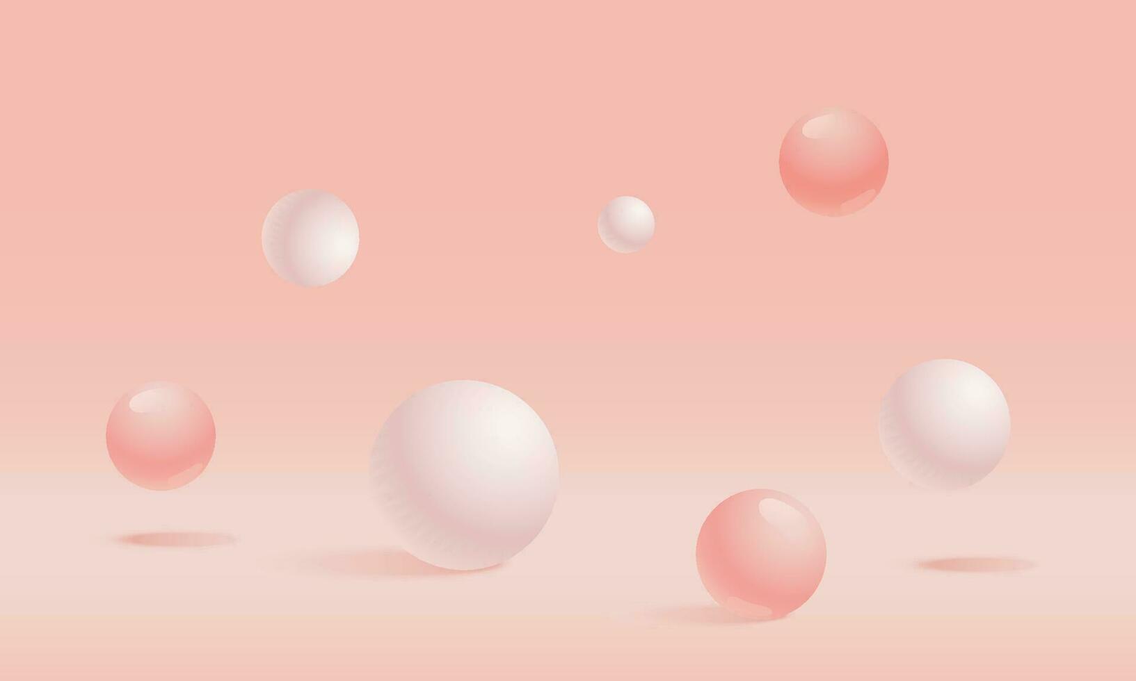 Vector realistic shiny spheres background