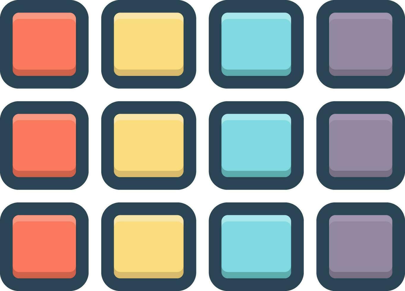 color icon for rows vector