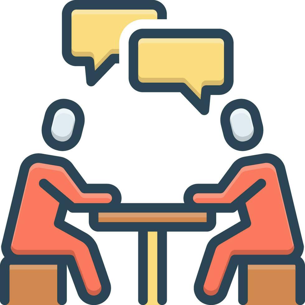 color icon for conversation vector