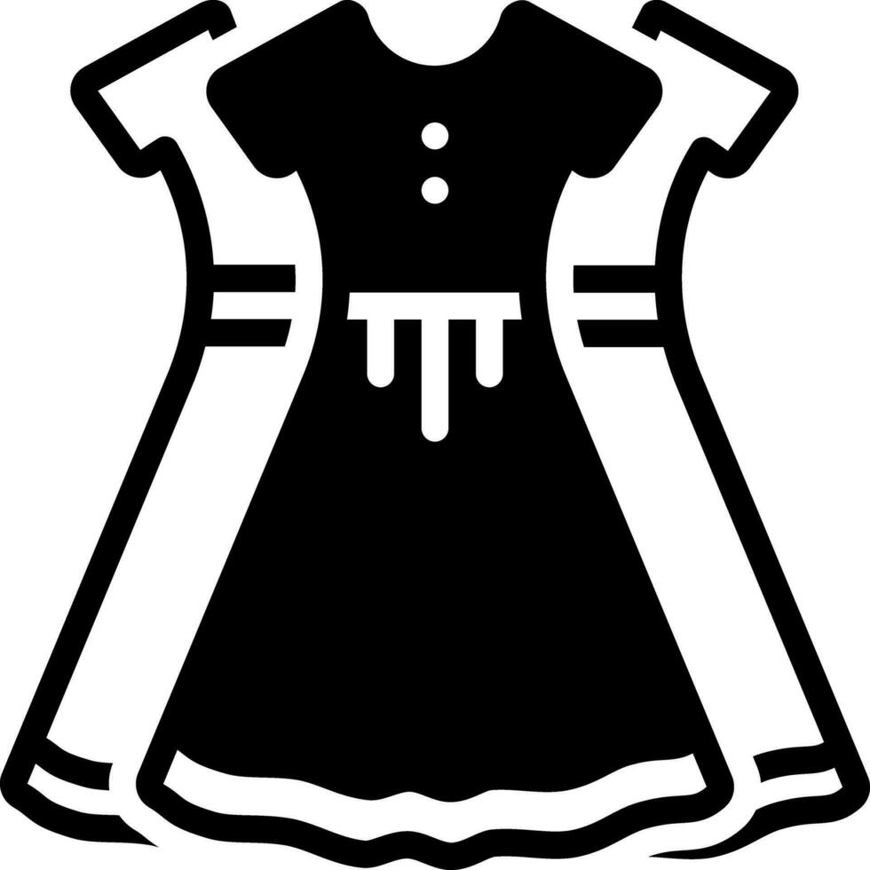 solid icon for dresses vector