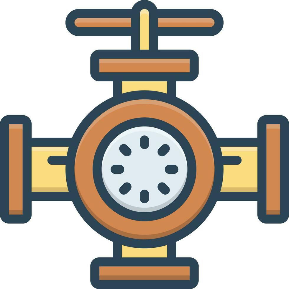 color icon for valves vector