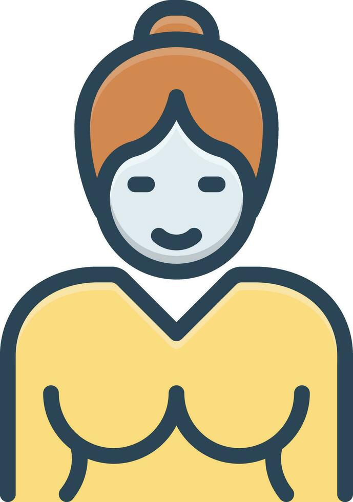 color icon for wife vector