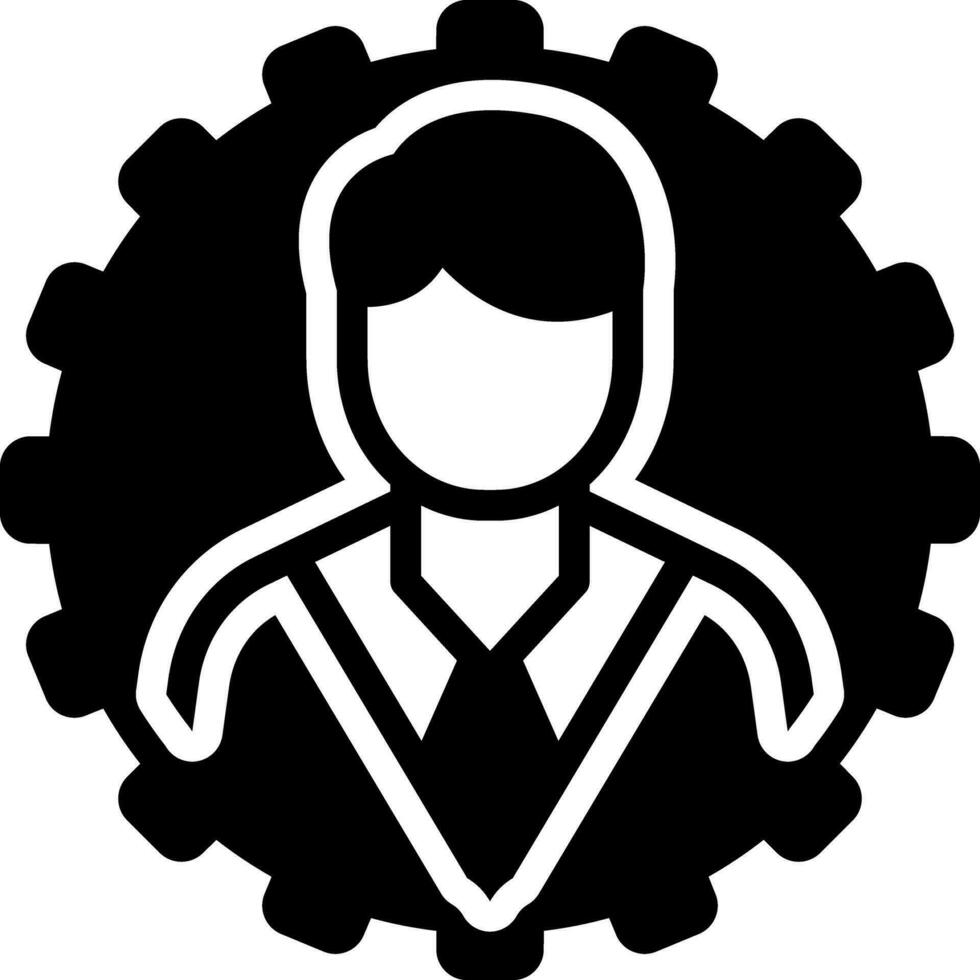 solid icon for manager vector