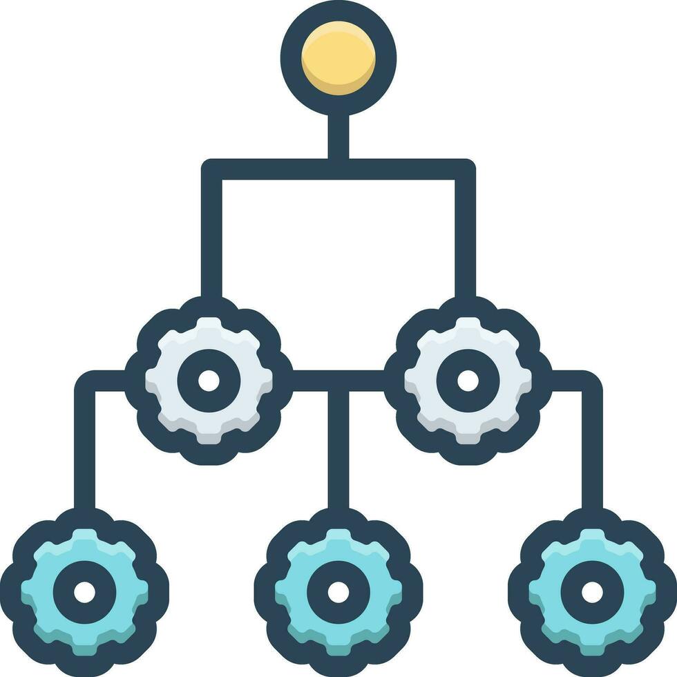 color icon for workflow vector
