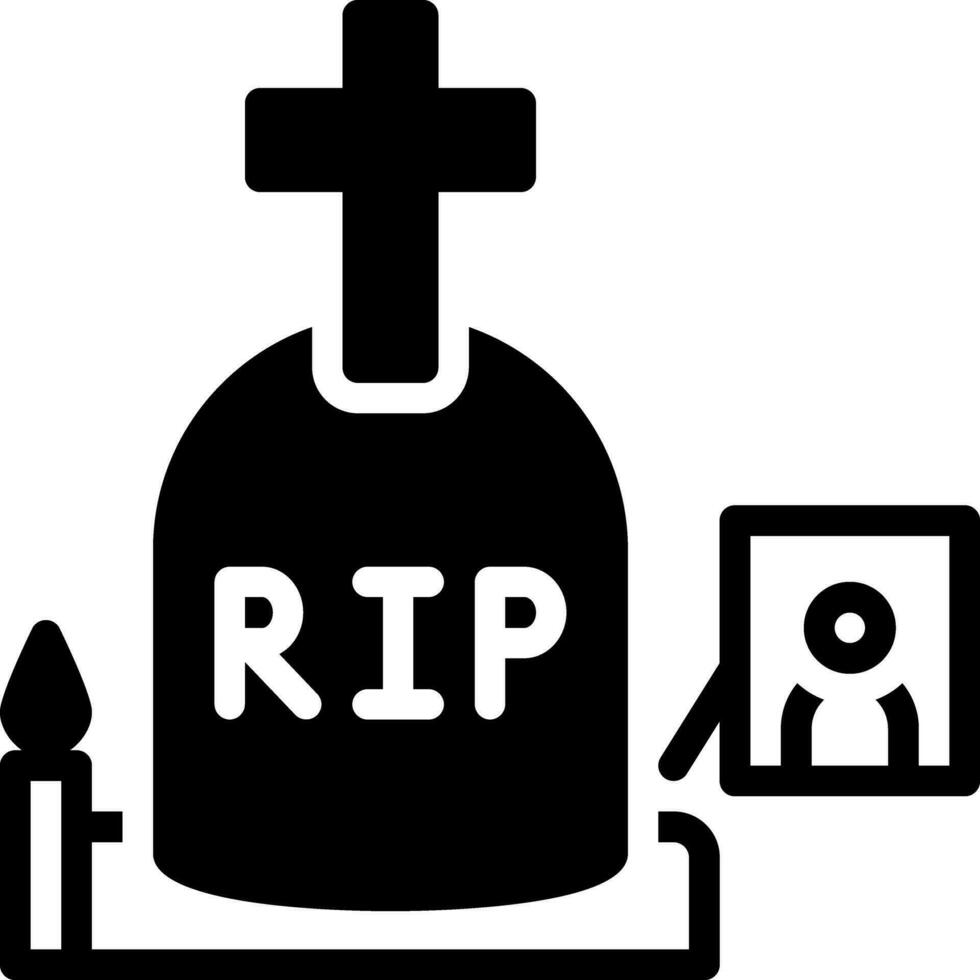 solid icon for funeral vector