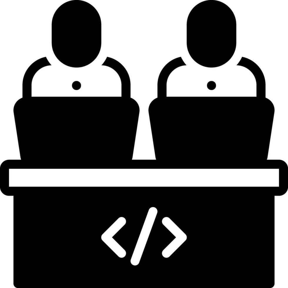 solid icon for programmers vector