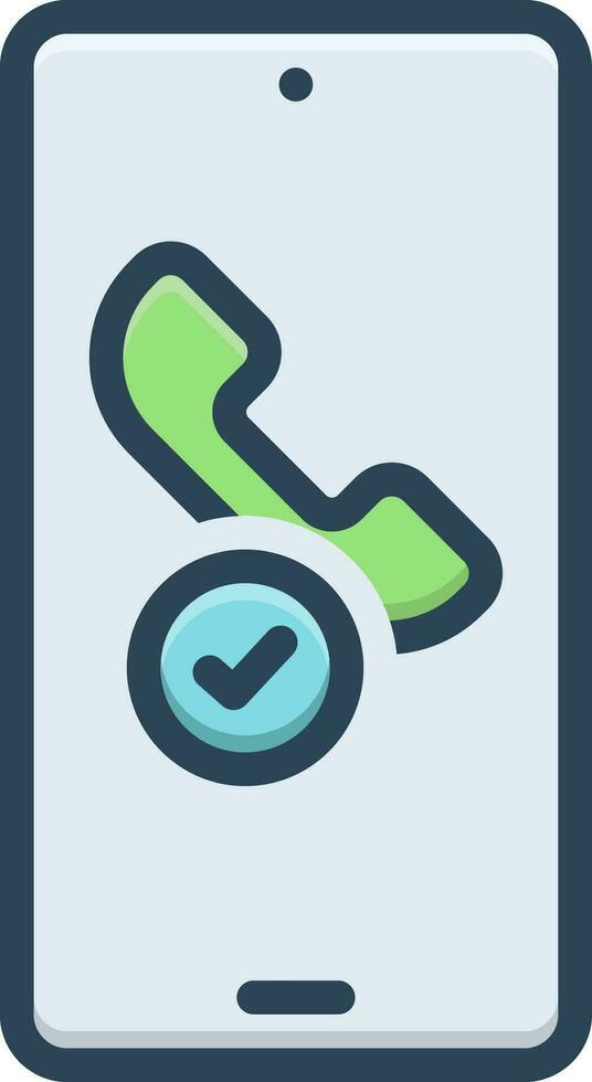 color icon for contacted vector