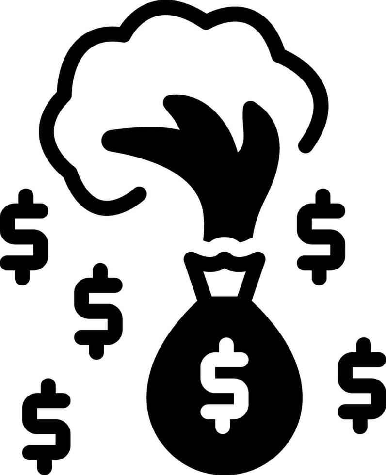 solid icon for funded vector