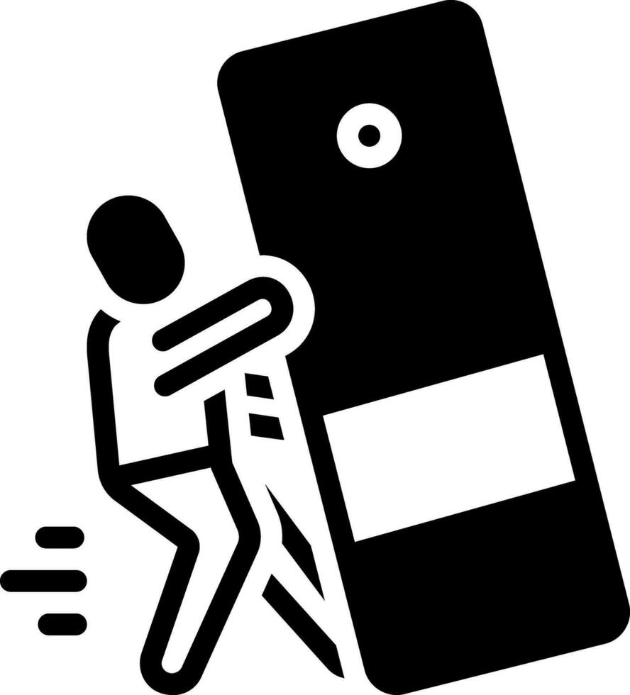 sólido icono para incidente vector