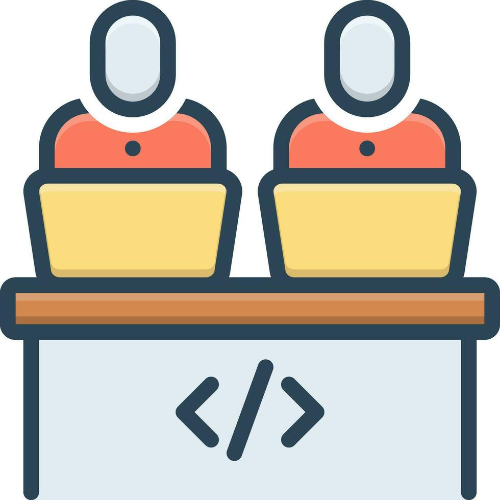 color icon for programmers vector