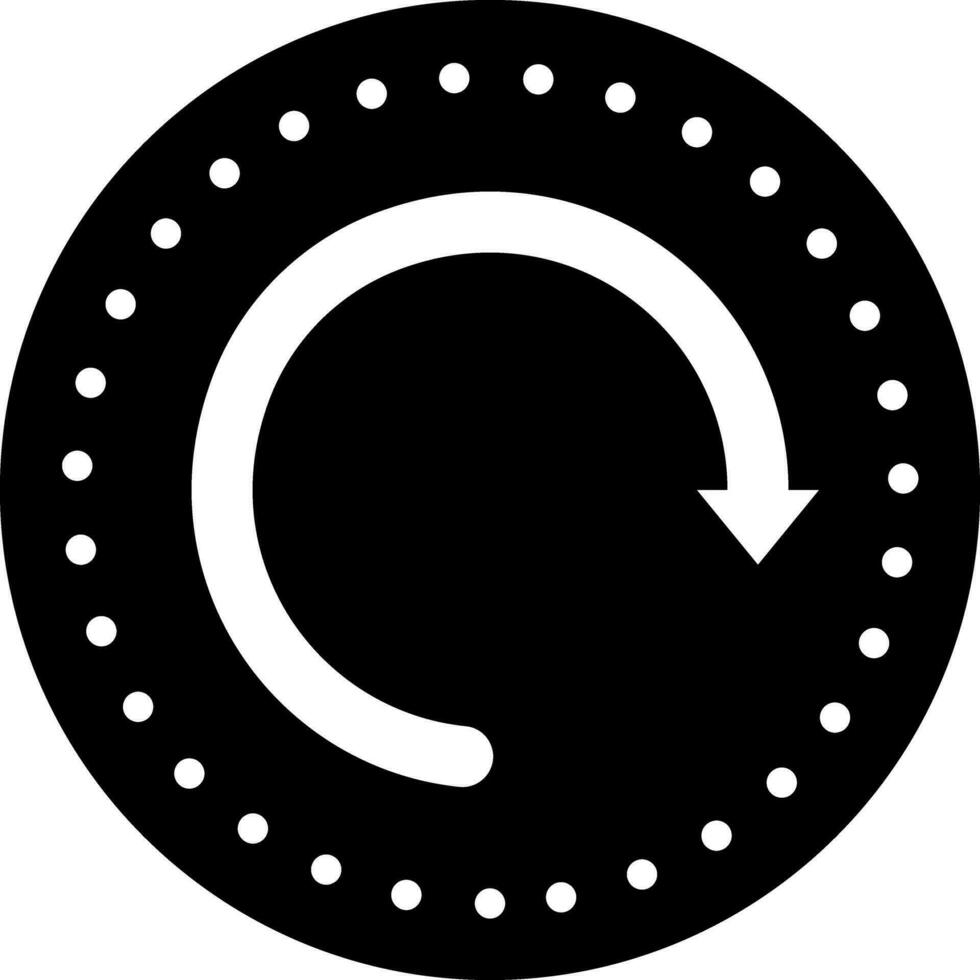 solid icon for undo vector