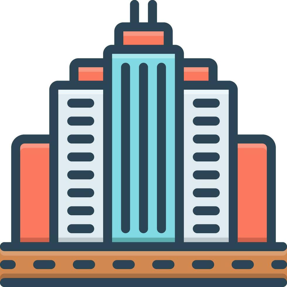 color icon for city vector