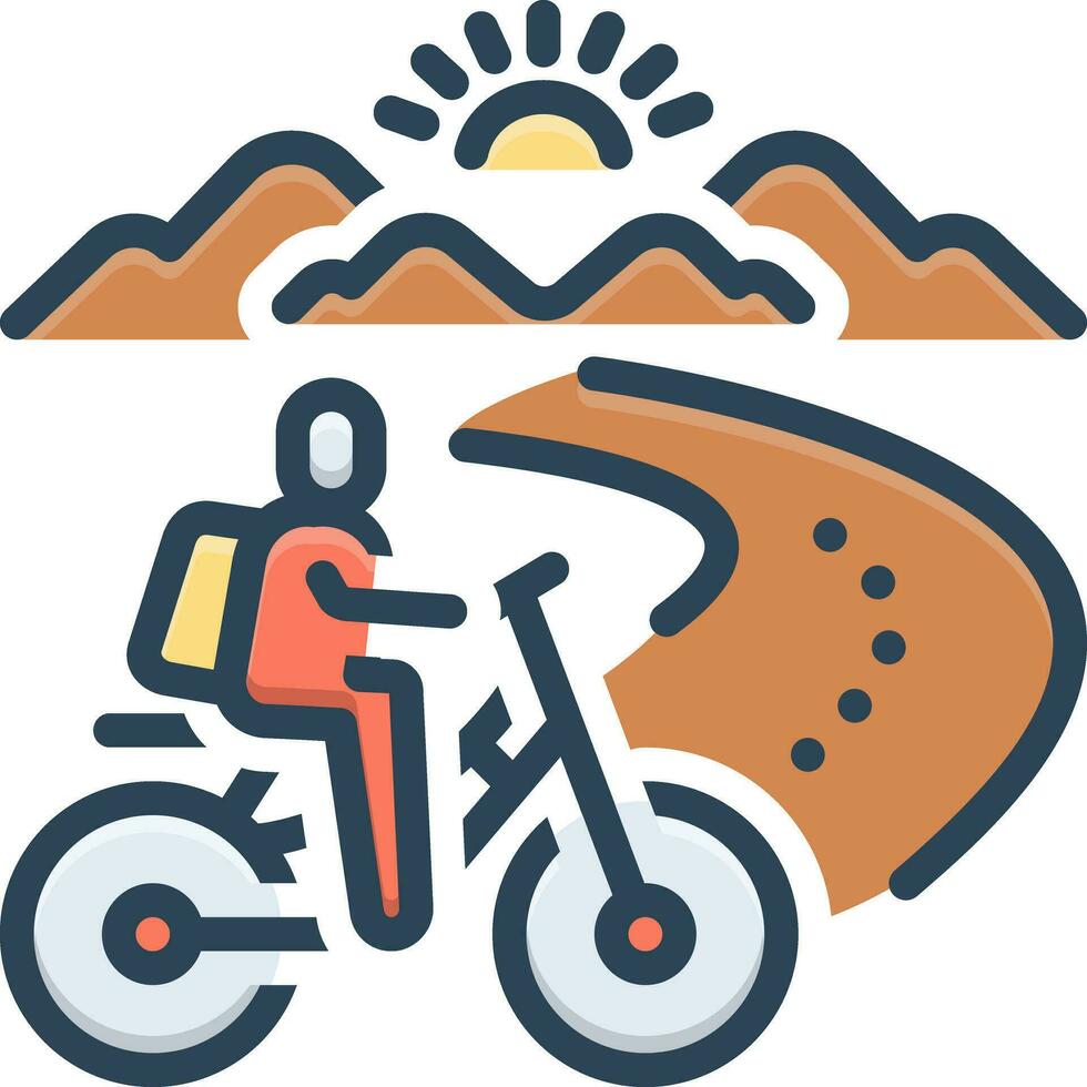 color icon for touring vector