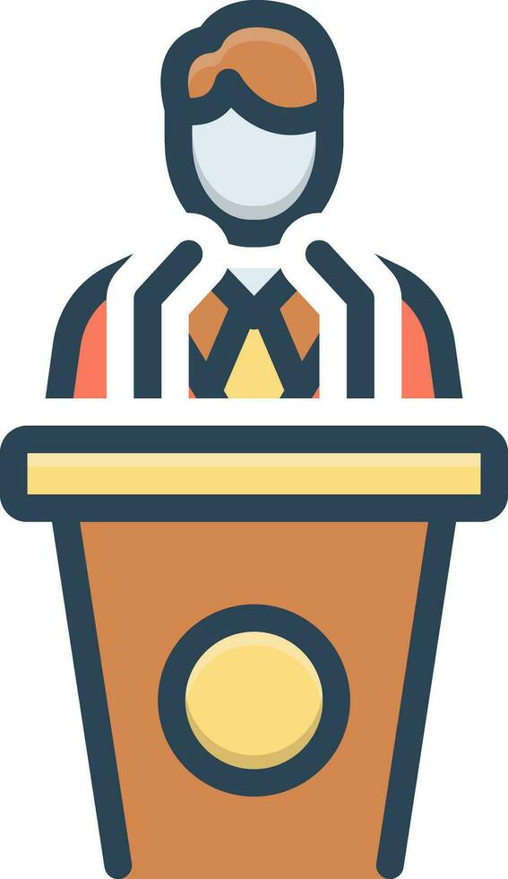 color icon for chairman vector