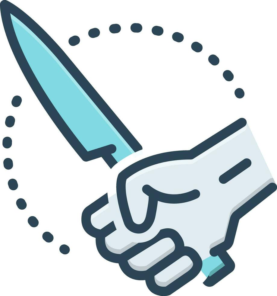 color icon for menacing vector