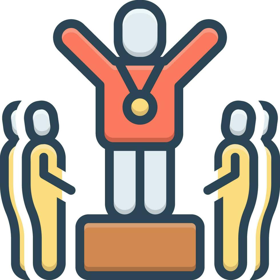 color icon for achieved vector