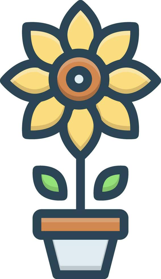 color icon for bloom vector