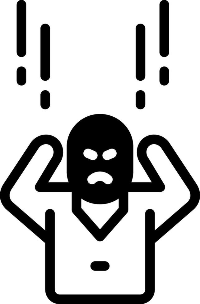 solid icon for panic vector