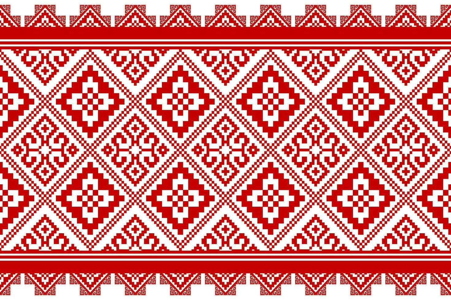 rojo cruzar puntada vistoso geométrico tradicional étnico modelo ikat sin costura modelo resumen diseño para tela impresión paño vestir alfombra cortinas y pareo de malasia azteca africano indio indonesio vector