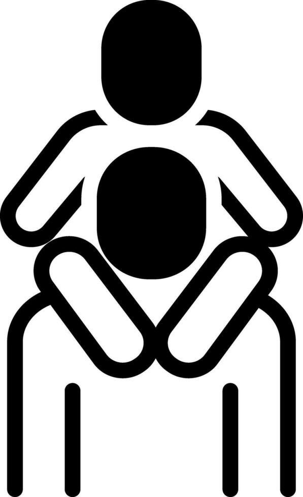 solid icon for dad vector